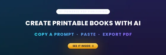 Email header — Create Printable Books With AI