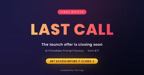 Last call graphic — launch offer closing soon